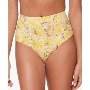 Yellow Paisley Bikini Bottom Size Medium